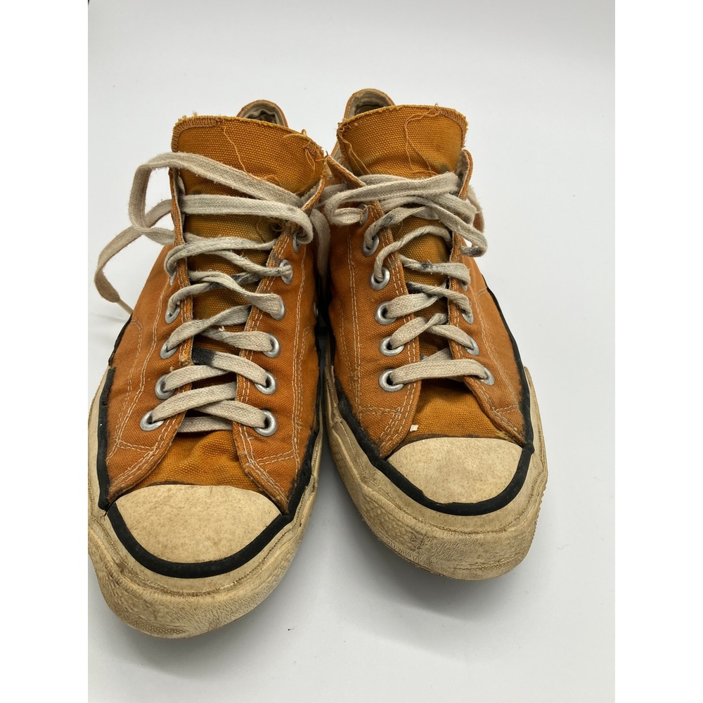 Vintage Converse Chuck Taylor All Star Low Top Orange Made in USA Mens 10.5